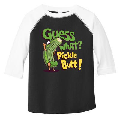 Guess What Pickle Butt! Funny Cucumber Meme Pickle Joke Toddler Fine Jersey T-Shirt
