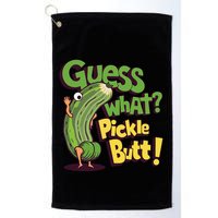 Guess What Pickle Butt! Funny Cucumber Meme Pickle Joke Golf Towel