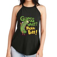 Guess What Pickle Butt! Funny Cucumber Meme Pickle Joke Women's Perfect Tri Rocker Tank