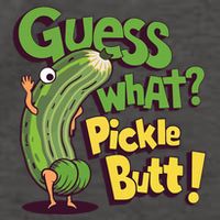 Guess What Pickle Butt! Funny Cucumber Meme Pickle Joke Vector Backpack