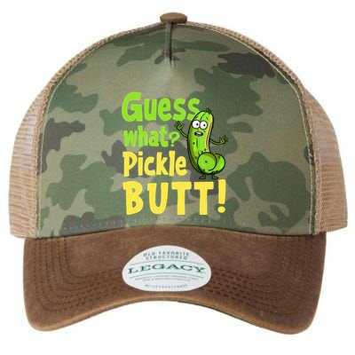 Guess What Pickle Butt! Funny Cucumber Meme Pickle Joke Legacy Tie Dye Trucker Hat