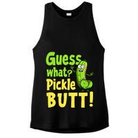 Guess What Pickle Butt! Funny Cucumber Meme Pickle Joke Ladies PosiCharge Tri-Blend Wicking Tank