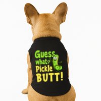Guess What Pickle Butt! Funny Cucumber Meme Pickle Joke Doggie Tank