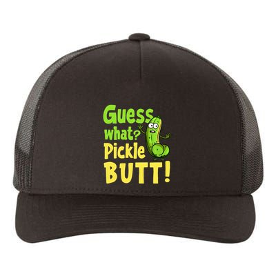 Guess What Pickle Butt! Funny Cucumber Meme Pickle Joke Yupoong Adult 5-Panel Trucker Hat