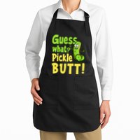 Guess What Pickle Butt! Funny Cucumber Meme Pickle Joke Apron