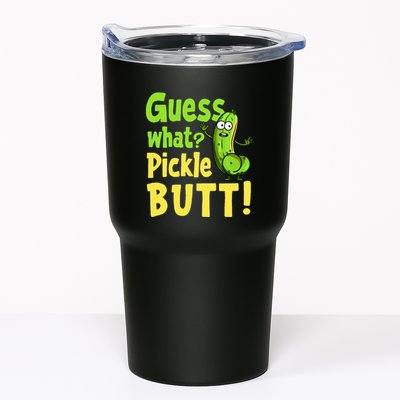 Guess What Pickle Butt! Funny Cucumber Meme Pickle Joke Tumbler