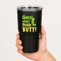 Guess What Pickle Butt! Funny Cucumber Meme Pickle Joke Tumbler