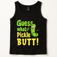 Guess What Pickle Butt! Funny Cucumber Meme Pickle Joke Tank Top