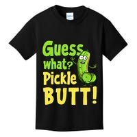 Guess What Pickle Butt! Funny Cucumber Meme Pickle Joke Kids T-Shirt