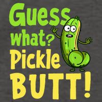 Guess What Pickle Butt! Funny Cucumber Meme Pickle Joke Vector Backpack