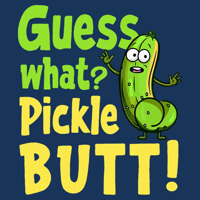 Guess What Pickle Butt! Funny Cucumber Meme Pickle Joke Infant Baby Jersey Bodysuit