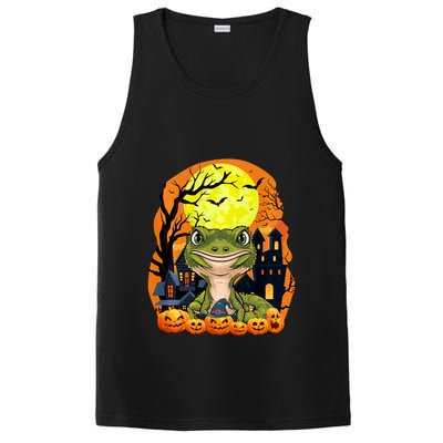 Gecko With Pumpkins Funny Scary Halloween Party PosiCharge Competitor Tank