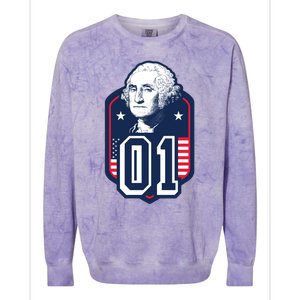 George Washington President Number 1 American Gift Colorblast Crewneck Sweatshirt