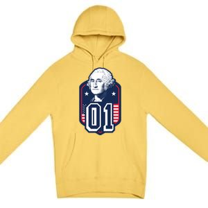 George Washington President Number 1 American Gift Premium Pullover Hoodie