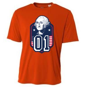 George Washington President Number 1 American Gift Cooling Performance Crew T-Shirt