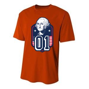 George Washington President Number 1 American Gift Performance Sprint T-Shirt