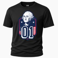 George Washington President Number 1 American Gift Cooling Performance Crew T-Shirt