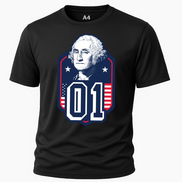 George Washington President Number 1 American Gift Cooling Performance Crew T-Shirt