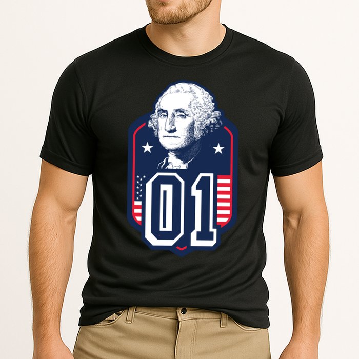 George Washington President Number 1 American Gift Cooling Performance Crew T-Shirt