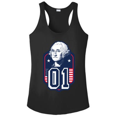 George Washington President Number 1 American Gift Ladies PosiCharge Competitor Racerback Tank