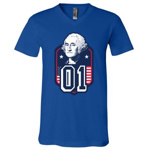 George Washington President Number 1 American Gift V-Neck T-Shirt