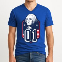 George Washington President Number 1 American Gift V-Neck T-Shirt