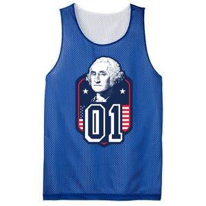 George Washington President Number 1 American Gift Mesh Reversible Basketball Jersey Tank