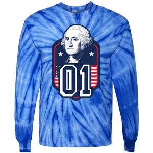 George Washington President Number 1 American Gift Tie-Dye Long Sleeve Shirt