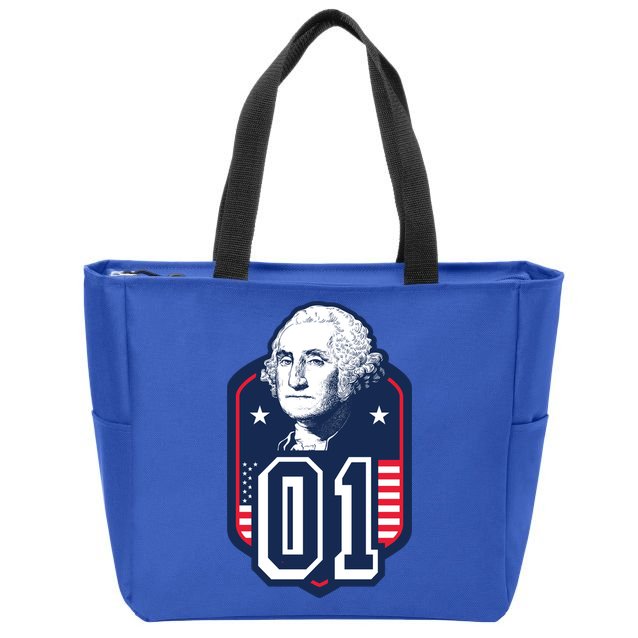 George Washington President Number 1 American Gift Zip Tote Bag