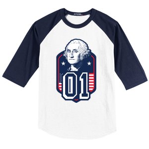 George Washington President Number 1 American Gift Baseball Sleeve Shirt