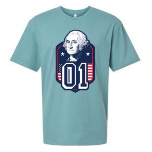 George Washington President Number 1 American Gift Sueded Cloud Jersey T-Shirt