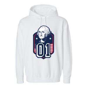 George Washington President Number 1 American Gift Garment-Dyed Fleece Hoodie