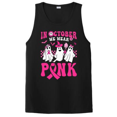 Groovy Wear Pink Breast Cancer Warrior Ghost Halloween PosiCharge Competitor Tank