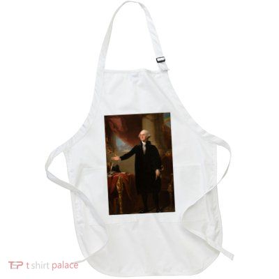 George Washington Portrait Full-Length Apron With Pockets