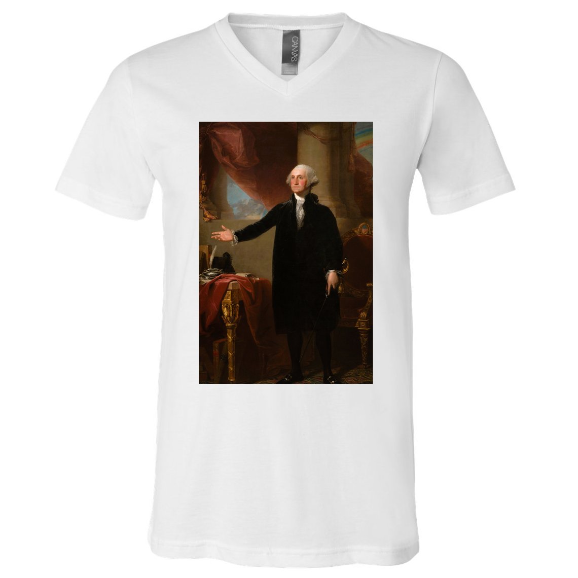 George Washington Portrait V-Neck T-Shirt