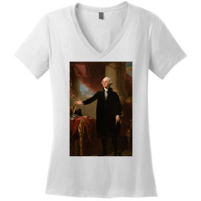 George Washington Portrait Women's V-Neck T-Shirt