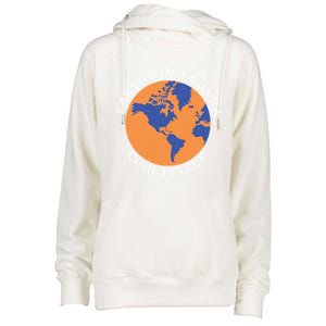 Global Warming Planet Green Energy Earth Day Protection Meaningful Gift Womens Funnel Neck Pullover Hood