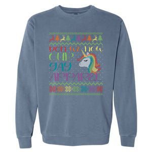 Gay With Rainbow Unicorn Christmas Garment-Dyed Sweatshirt