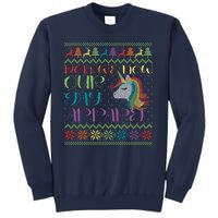 Gay With Rainbow Unicorn Christmas Sweatshirt