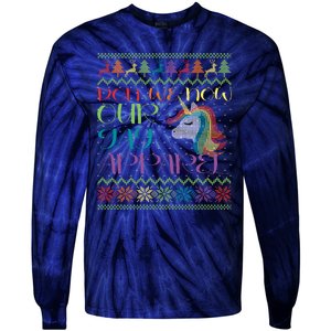 Gay With Rainbow Unicorn Christmas Tie-Dye Long Sleeve Shirt