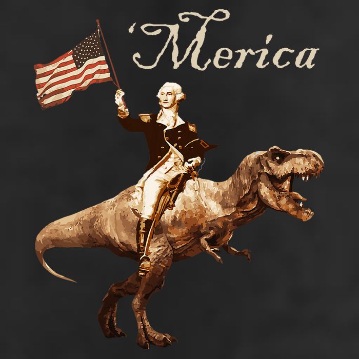 George Washington Riding A Tyrannosaurus Rex Merica Cool Comfort Performance Bucket Hat