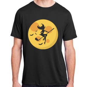 Golf Witch Riding Golf Stick Funny Halloween Golf Club Adult ChromaSoft Performance T-Shirt