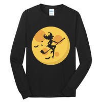 Golf Witch Riding Golf Stick Funny Halloween Golf Club Tall Long Sleeve T-Shirt