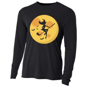 Golf Witch Riding Golf Stick Funny Halloween Golf Club Cooling Performance Long Sleeve Crew