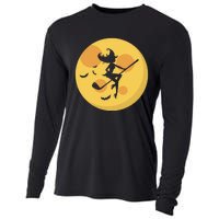 Golf Witch Riding Golf Stick Funny Halloween Golf Club Cooling Performance Long Sleeve Crew