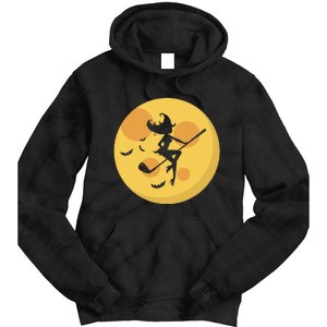 Golf Witch Riding Golf Stick Funny Halloween Golf Club Tie Dye Hoodie