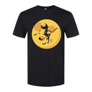 Golf Witch Riding Golf Stick Funny Halloween Golf Club Softstyle CVC T-Shirt