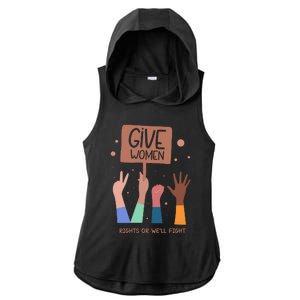 Give Women Rights Ladies PosiCharge Tri-Blend Wicking Draft Hoodie Tank