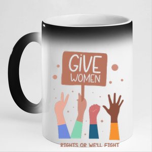 Give Women Rights 11oz Black Color Changing Mug