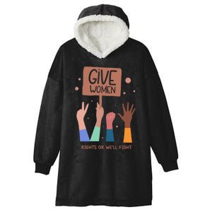 Give Women Rights Hooded Wearable Blanket